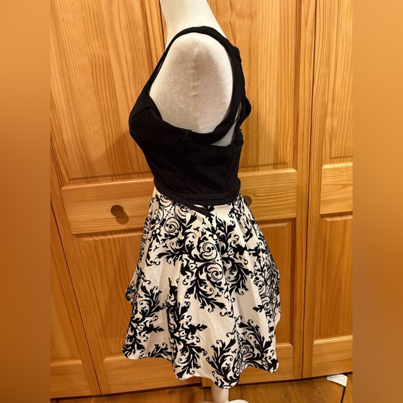 Crystal Doll Black and White Fit and Flare
Dress - Picture 7 of 16